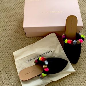 Loeffler Randall black mules